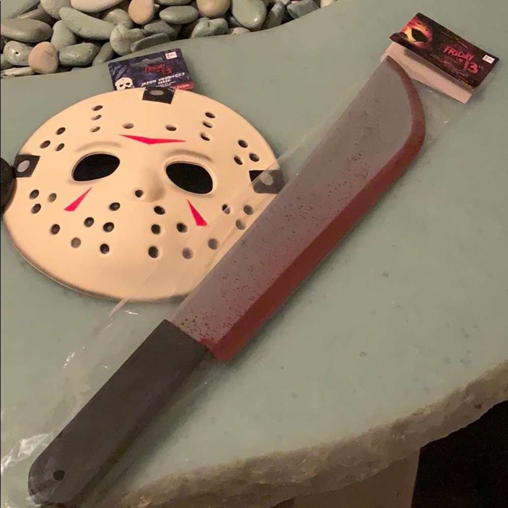 Jason Voorhess mask and machete never used